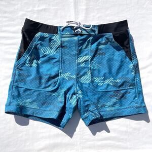 Taddlee Swim Trunks Briefs Mens XL Blue Camo Dot Print